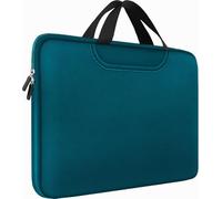 Laptop Sleeve Bag 15.6 Inch, Traveling Briefcase Handle Bag & with Extra Pockets, Computer Protective Case Compatible for 15 15.6 inch HP, Dell, Acer, Asus, Cyan