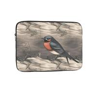 Laptop Sleeve Bag 15 Inch Waterproof Shock Resistant Notebook Carrying Case Barn Swallow in Graphite Lightweight Computer Skin Bag
