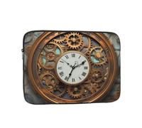 Laptop Sleeve Bag 15 Inch Waterproof Shock Resistant Notebook Carrying Case Rusty Steampunk Clock Lightweight Computer Skin Bag