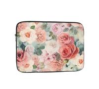 Laptop Sleeve Bag 15 Inch Waterproof Shock Resistant Notebook Carrying Case Soft Color Pale Faded Mix of Roses Lightweight Computer Skin Bag
