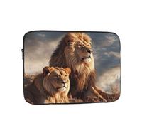 Laptop Sleeve Bag 15 Inch Waterproof Shock Resistant Notebook Carrying Case Two Lions Lightweight Computer Skin Bag