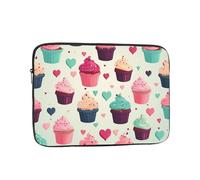 Laptop Sleeve Bag 17 Inch Waterproof Shock Resistant Notebook Carrying Case Cupcake Candy Hearts Sweet Lightweight Computer Skin Bag