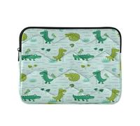 Laptop Sleeve Bag Case Cartoon Crocodiles Parrots Plants for Women Men 14 inch,Palm Tree Protective Cover Carrying Bag Briefcase for Travel Work College