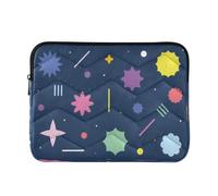 Laptop Sleeve Bag Case Simple Sparkle Shapes Separate for Women Men 15 inch,Blue Protective Cover Carrying Bag Briefcase for Travel Work College