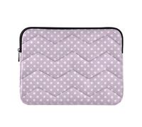 Laptop Sleeve Bag Case White Purple Polka Dots Pattern for Women Men 15 inch,Thistle Purple Protective Cover Carrying Bag Briefcase for Travel Work College