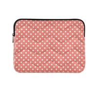 Laptop Sleeve Bag Case White Red Polka Dots Pattern for Women Men 15 inch,Thistle Red Protective Cover Carrying Bag Briefcase for Travel Work College