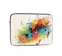 Laptop Sleeve Bag Durable Shockproof Protective Laptop Case Abstract Music Themed Computer Carrying Cover Briefcase 17 inch