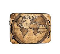 Laptop Sleeve Bag Durable Shockproof Protective Laptop Case Ancient Map World Globe Computer Carrying Cover Briefcase 13 inch