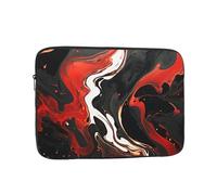 Laptop Sleeve Bag Durable Shockproof Protective Laptop Case Black and red Marble Computer Carrying Cover Briefcase 12 inch