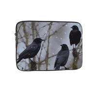 Laptop Sleeve Bag Durable Shockproof Protective Laptop Case Black Crow Birds Computer Carrying Cover Briefcase 17 inch