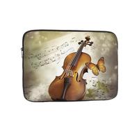 Laptop Sleeve Bag Durable Shockproof Protective Laptop Case Butterfly and Cello Computer Carrying Cover Briefcase 13 inch