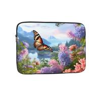 Laptop Sleeve Bag Durable Shockproof Protective Laptop Case Butterfly Garden Computer Carrying Cover Briefcase 10 inch