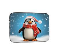 Laptop Sleeve Bag Durable Shockproof Protective Laptop Case Christmas Funny Penguin Computer Carrying Cover Briefcase 10 inch