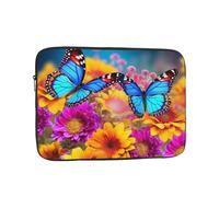 Laptop Sleeve Bag Durable Shockproof Protective Laptop Case Colorful Butterfly Flower Computer Carrying Cover Briefcase 17 inch