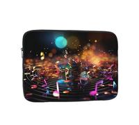 Laptop Sleeve Bag Durable Shockproof Protective Laptop Case Colorful Music Notes Computer Carrying Cover Briefcase 15 inch