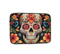 Laptop Sleeve Bag Durable Shockproof Protective Laptop Case Colorful Sugar Skull Computer Carrying Cover Briefcase 10 inch