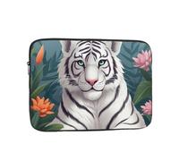 Laptop Sleeve Bag Durable Shockproof Protective Laptop Case Cute White Tiger Computer Carrying Cover Briefcase 17 inch