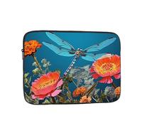 Laptop Sleeve Bag Durable Shockproof Protective Laptop Case Dragonfly and Flower Computer Carrying Cover Briefcase 17 inch