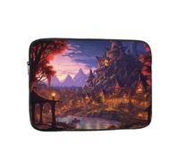 Laptop Sleeve Bag Durable Shockproof Protective Laptop Case Fantasy Town Computer Carrying Cover Briefcase 12 inch