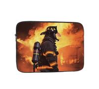Laptop Sleeve Bag Durable Shockproof Protective Laptop Case Firefighter Fireman Flame Computer Carrying Cover Briefcase 10 inch