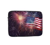 Laptop Sleeve Bag Durable Shockproof Protective Laptop Case Firework American Flag 4Th of July Computer Carrying Cover Briefcase 12 inch