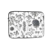 Laptop Sleeve Bag Durable Shockproof Protective Laptop Case Flowering Herbs and Herbaceous Plants Computer Carrying Cover Briefcase 17 inch
