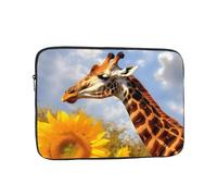 Laptop Sleeve Bag Durable Shockproof Protective Laptop Case Giraffe and Sunflower Computer Carrying Cover Briefcase 17 inch