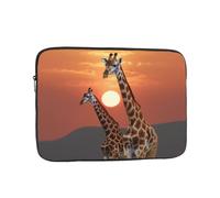 Laptop Sleeve Bag Durable Shockproof Protective Laptop Case Giraffe at Sunset Computer Carrying Cover Briefcase 17 inch