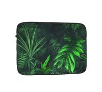 Laptop Sleeve Bag Durable Shockproof Protective Laptop Case Green Tropical Jungle Plant Computer Carrying Cover Briefcase 10 inch