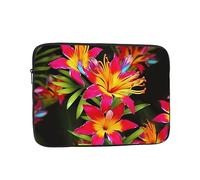 Laptop Sleeve Bag Durable Shockproof Protective Laptop Case Hawaiian Colorful Flower Computer Carrying Cover Briefcase 10 inch