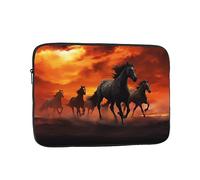 Laptop Sleeve Bag Durable Shockproof Protective Laptop Case Horses Red Glowing Clouds Computer Carrying Cover Briefcase 13 inch