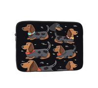Laptop Sleeve Bag Durable Shockproof Protective Laptop Case I Love My Dog Dachshunds Computer Carrying Cover Briefcase 15 inch