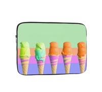 Laptop Sleeve Bag Durable Shockproof Protective Laptop Case Ice Cream Rainbow Gradient Computer Carrying Cover Briefcase 15 inch