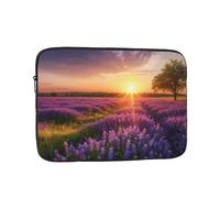 Laptop Sleeve Bag Durable Shockproof Protective Laptop Case Lavender Meadow at Sunset Spring Computer Carrying Cover Briefcase 10 inch