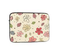 Laptop Sleeve Bag Durable Shockproof Protective Laptop Case Lovely Flower Patterns Computer Carrying Cover Briefcase 15 inch