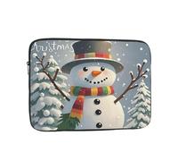 Laptop Sleeve Bag Durable Shockproof Protective Laptop Case Merry Christmas Snowman Computer Carrying Cover Briefcase 12 inch