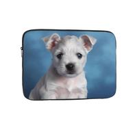 Laptop Sleeve Bag Durable Shockproof Protective Laptop Case Puppy Blue Rose Computer Carrying Cover Briefcase 15 inch