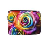 Laptop Sleeve Bag Durable Shockproof Protective Laptop Case Rainbow Rose Computer Carrying Cover Briefcase 15 inch