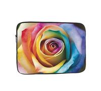 Laptop Sleeve Bag Durable Shockproof Protective Laptop Case Rainbow Rose Flower Computer Carrying Cover Briefcase 15 inch