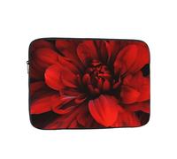 Laptop Sleeve Bag Durable Shockproof Protective Laptop Case Red Flower on Black Computer Carrying Cover Briefcase 17 inch