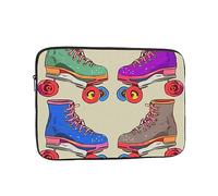 Laptop Sleeve Bag Durable Shockproof Protective Laptop Case Retro Colorful Roller Skates Computer Carrying Cover Briefcase 12 inch