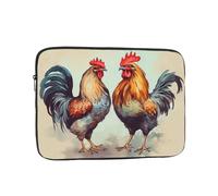 Laptop Sleeve Bag Durable Shockproof Protective Laptop Case Rooster and Hen Computer Carrying Cover Briefcase 10 inch
