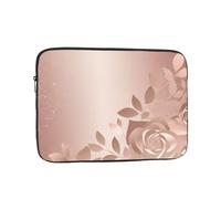 Laptop Sleeve Bag Durable Shockproof Protective Laptop Case Rose Gold Wallpaper Computer Carrying Cover Briefcase 15 inch