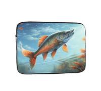Laptop Sleeve Bag Durable Shockproof Protective Laptop Case Safflower Flying Fish Computer Carrying Cover Briefcase 17 inch