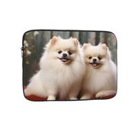 Laptop Sleeve Bag Durable Shockproof Protective Laptop Case Short-haired Pomeranian Dog Computer Carrying Cover Briefcase 12 inch