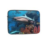 Laptop Sleeve Bag Durable Shockproof Protective Laptop Case Submarine Shark Coral Computer Carrying Cover Briefcase 17 inch