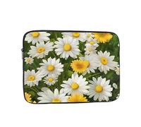 Laptop Sleeve Bag Durable Shockproof Protective Laptop Case Summer Floral Daisies Flower Computer Carrying Cover Briefcase 15 inch