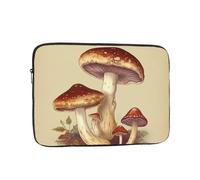 Laptop Sleeve Bag Durable Shockproof Protective Laptop Case Vintage Edible Mushrooms Computer Carrying Cover Briefcase 10 inch