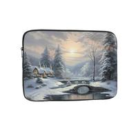 Laptop Sleeve Bag Durable Shockproof Protective Laptop Case Winter Snow Scene Computer Carrying Cover Briefcase 13 inch