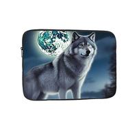 Laptop Sleeve Bag Durable Shockproof Protective Laptop Case Wolf Under Moon Computer Carrying Cover Briefcase 17 inch